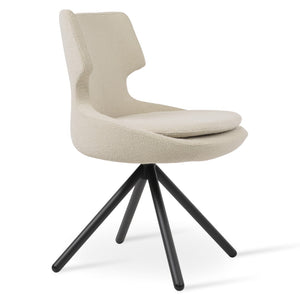 Soho Concept Patara Stick Swivel Dining Chair - Stylish Multi-finish Design With 10-year Warranty & Comfort Black,White  Soho-concept-dining-chair-05368