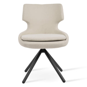 Soho Concept Patara Stick Swivel Dining Chair - Stylish Multi-finish Design With 10-year Warranty & Comfort Black,White  Soho-concept-dining-chair-05368