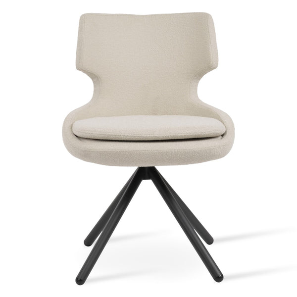 Soho Concept Patara Stick Swivel Dining Chair - Stylish Multi-finish Design With 10-year Warranty & Comfort Black,White  Soho-concept-dining-chair-05368