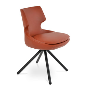 Soho Concept Patara Stick Swivel Dining Chair - Modern Design, Durable Materials & 5-year Guarantee - Black Finish Black  Soho-concept-dining-chair-05369