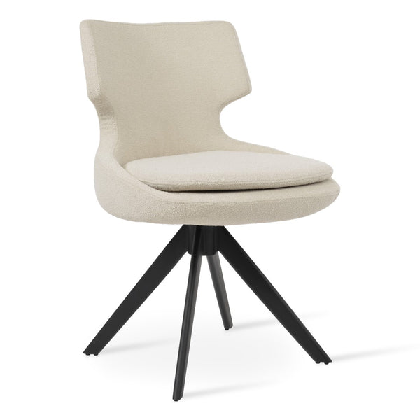 Soho Concept Patara Dining Swivel Chair - Luxurious Boucle, Velvet & Nubuck Options, 10-year Guarantee, Stylish Finish Black,White  Soho-concept-dining-chair-05413