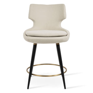 Soho Concept Patara Stylish Barstools & Counterstools - Luxury Fabrics, Metal/Walnut Finishes, 10-year Warranty! Black,Gold,White  Soho-concept-dining-chair-06976
