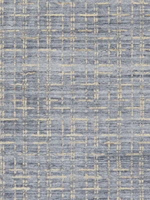 Pasargad Home Slate Collection Hand-loomed Silk & Wool Rug - Luxurious Modern Design 10' X 14'   Pbfe-01 10x14