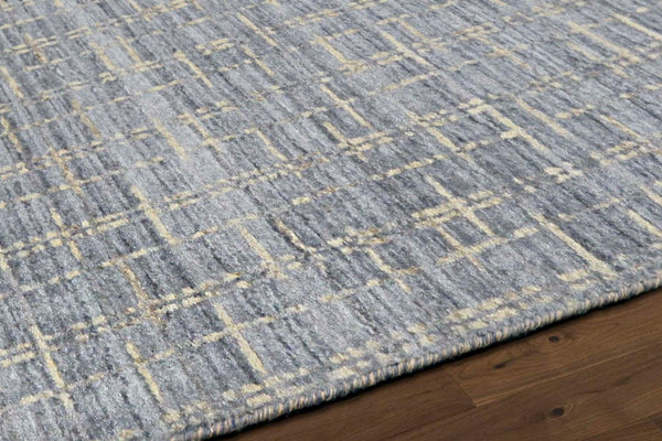Pasargad Home Slate Collection Hand-loomed Silk & Wool Rug – Luxurious Modern Elegance For Any Space   Pbfe-01 6x9