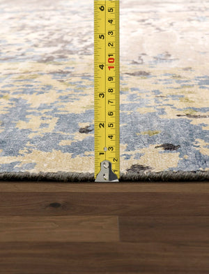 Pasargad Modern Collection Hand-knotted Grey Area Rug - Luxurious Bamboo Silk & Wool Blend Decor   Pbrn-36wh 9x12