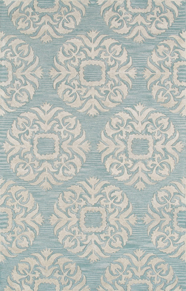 Pasargad Hand-tufted Silk & Wool Transitional Area Rug - Luxurious Modern Elegance For Any Room   Pbw-784grn 5x8