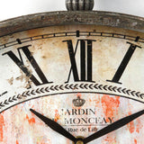 Paris Oval Clock Distressed Antique Grey PC004 Zentique