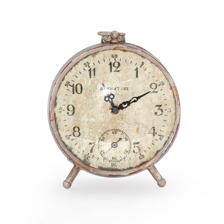 Zentique Paris Petit Clock — Petite Parisian Iron Mantel Clock, Vintage-Style Compact Décor with Clear Face, Durable Finish PC005