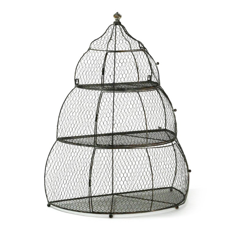 Zentique Iron Birdcage Vintage Handcrafted 31" Tall Distressed Iron Decor Cage for Plants Candles Displays PC007
