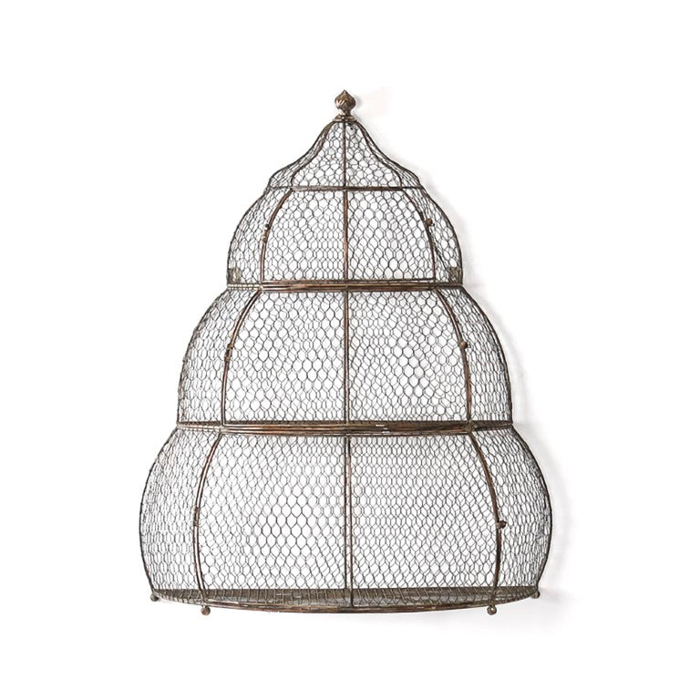 Zentique Iron Birdcage Vintage Handcrafted 31" Tall Distressed Iron Decor Cage for Plants Candles Displays PC007
