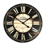 Wooden Clock Antique Black PC010 Zentique