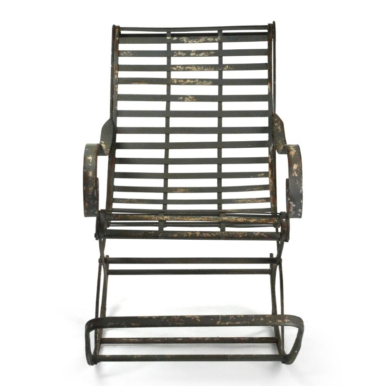 Zentique Iron Chair Industrial-Style Sturdy Metal Seating with Powder-Coated Finish, Ergonomic Back, Versatile Use W22 x H37 x D52 PC017