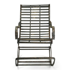 Zentique Iron Chair Industrial-Style Sturdy Metal Seating with Powder-Coated Finish, Ergonomic Back, Versatile Use W22 x H37 x D52 PC017