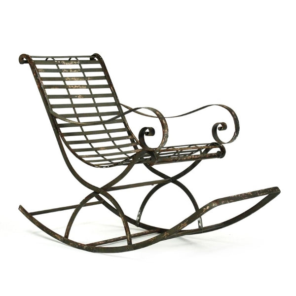 Zentique Iron Chair Industrial-Style Sturdy Metal Seating with Powder-Coated Finish, Ergonomic Back, Versatile Use W22 x H37 x D52 PC017