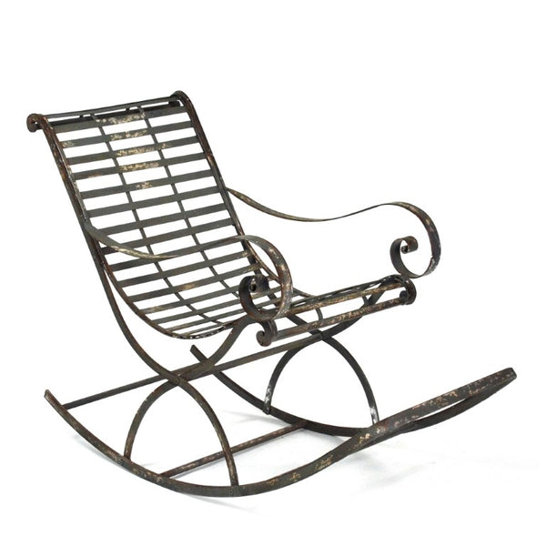 Zentique Iron Chair Industrial-Style Sturdy Metal Seating with Powder-Coated Finish, Ergonomic Back, Versatile Use W22 x H37 x D52 PC017