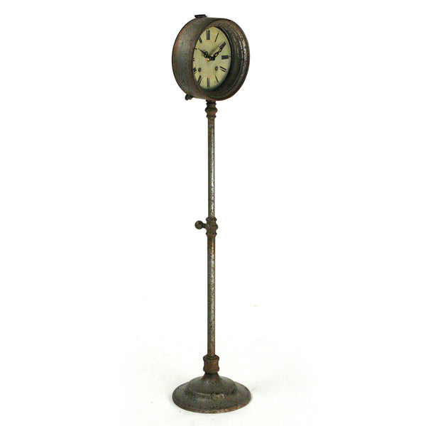 Iron Clock Rustic Zinc PC018 Zentique