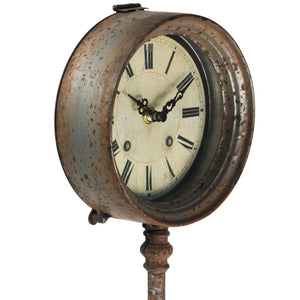 Iron Clock Rustic Zinc PC018 Zentique