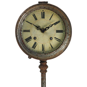 Iron Clock Rustic Zinc PC018 Zentique