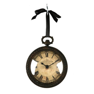 Zentique Iron Industrial Wall Clock with Matte Textured Finish, Minimalist Face and Durable Solid Iron Craftsmanship W4.75 x H5.25 x D2 PC020