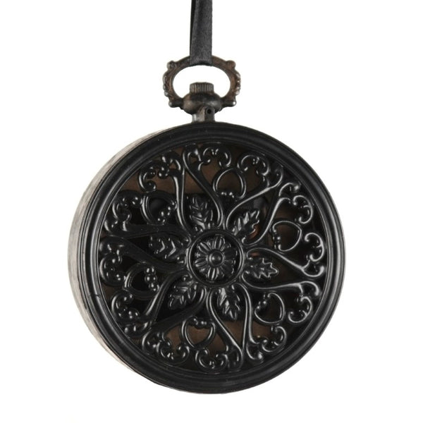 Zentique Iron Industrial Wall Clock with Matte Textured Finish, Minimalist Face and Durable Solid Iron Craftsmanship W4.75 x H5.25 x D2 PC020