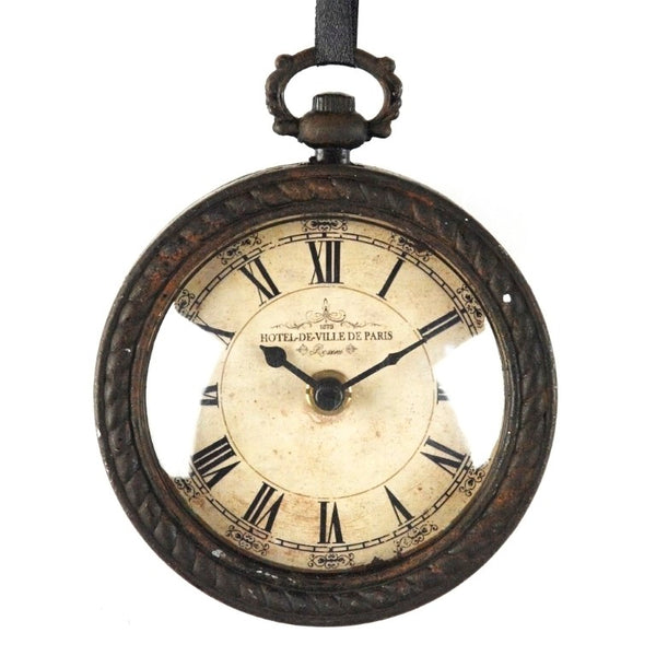Zentique Iron Industrial Wall Clock with Matte Textured Finish, Minimalist Face and Durable Solid Iron Craftsmanship W4.75 x H5.25 x D2 PC020