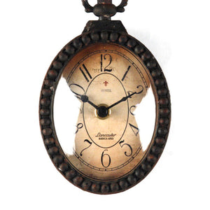 Zentique Iron Industrial Wall Clock with Matte Textured Finish, Minimalist Face and Durable Solid Iron Craftsmanship W3.75 x H6.25 x D2 PC021