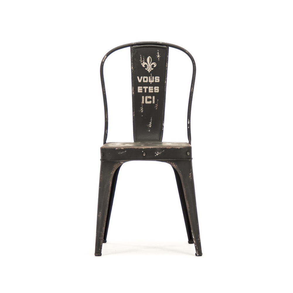 Christelle Iron Chair Antique Black PC023 Zentique