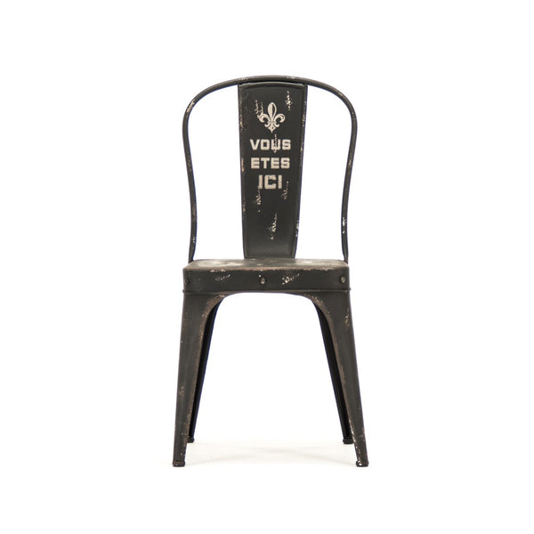 Christelle Iron Chair Antique Black PC023 Zentique