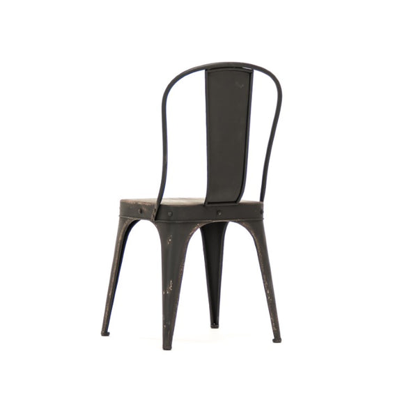 Zentique Christelle Iron Chair — Slim Industrial Seating, Durable Solid Iron Frame, Compact Design for Small Spaces PC023