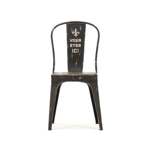 Zentique Christelle Iron Chair — Slim Industrial Seating, Durable Solid Iron Frame, Compact Design for Small Spaces PC023