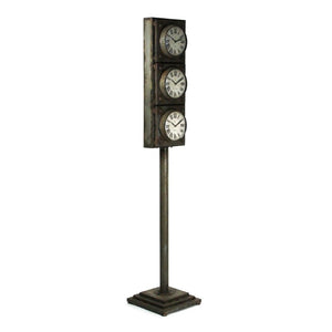 Zentique Iron Industrial Wall Clock with Matte Textured Finish, Minimalist Face and Durable Solid Iron Craftsmanship W14 x H74 x D14 PC028