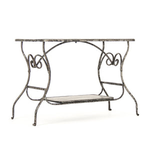 Zentique Iron Table Industrial Console — 43.5" W Slim Entryway Sofa Table, Powder-Coated Rust-Resistant Metal for Modern Loft Spaces PC034