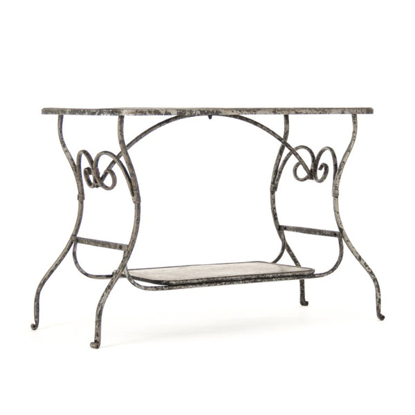 Zentique Iron Table Industrial Console — 43.5" W Slim Entryway Sofa Table, Powder-Coated Rust-Resistant Metal for Modern Loft Spaces PC034
