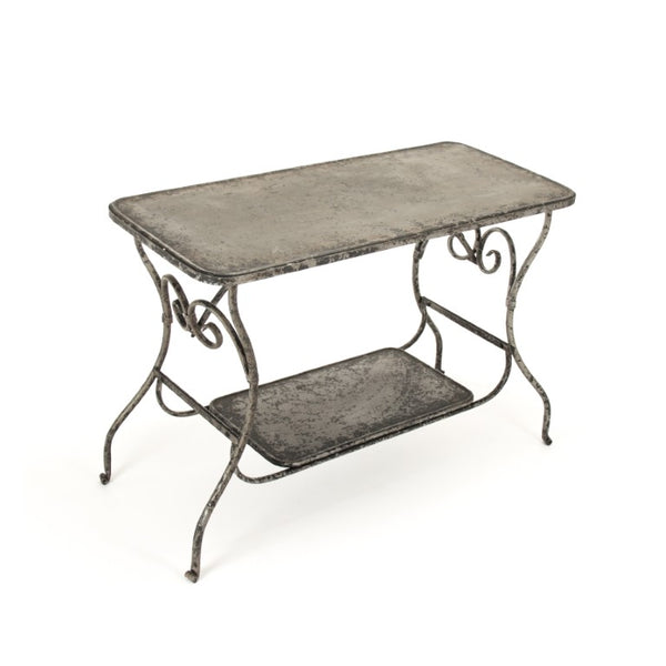 Zentique Iron Table Industrial Console — 43.5" W Slim Entryway Sofa Table, Powder-Coated Rust-Resistant Metal for Modern Loft Spaces PC034