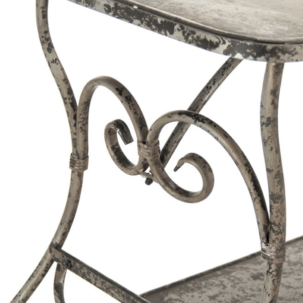 Zentique Iron Table Industrial Console — 43.5" W Slim Entryway Sofa Table, Powder-Coated Rust-Resistant Metal for Modern Loft Spaces PC034