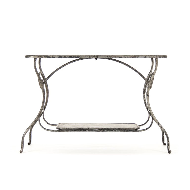 Zentique Iron Table Industrial Console — 43.5" W Slim Entryway Sofa Table, Powder-Coated Rust-Resistant Metal for Modern Loft Spaces PC034