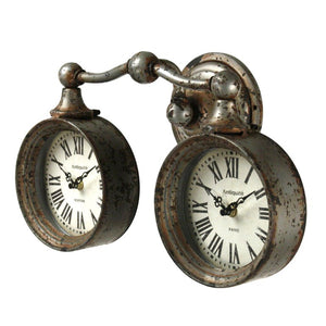 Zentique Iron Industrial Wall Clock with Matte Textured Finish, Minimalist Face and Durable Solid Iron Craftsmanship W15 x H9 x D6 PC035