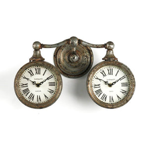 Zentique Iron Industrial Wall Clock with Matte Textured Finish, Minimalist Face and Durable Solid Iron Craftsmanship W15 x H9 x D6 PC035