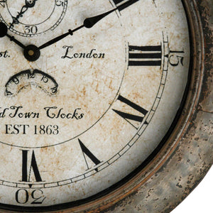 Iron Clock Rustic Zinc PC036 Zentique