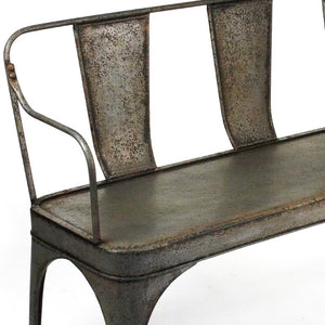 Zentique Adrienne Industrial Iron Chair with Weather-Resistant Finish, Ergonomic Seat, Durable Support PC037