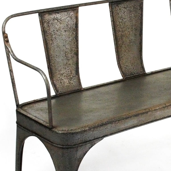 Zentique Adrienne Industrial Iron Chair with Weather-Resistant Finish, Ergonomic Seat, Durable Support PC037