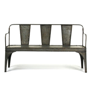 Zentique Adrienne Industrial Iron Chair with Weather-Resistant Finish, Ergonomic Seat, Durable Support PC037