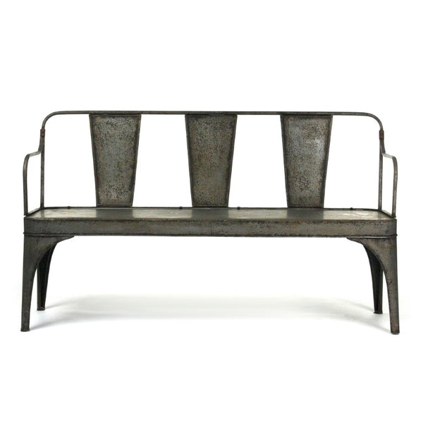 Zentique Adrienne Industrial Iron Chair with Weather-Resistant Finish, Ergonomic Seat, Durable Support PC037