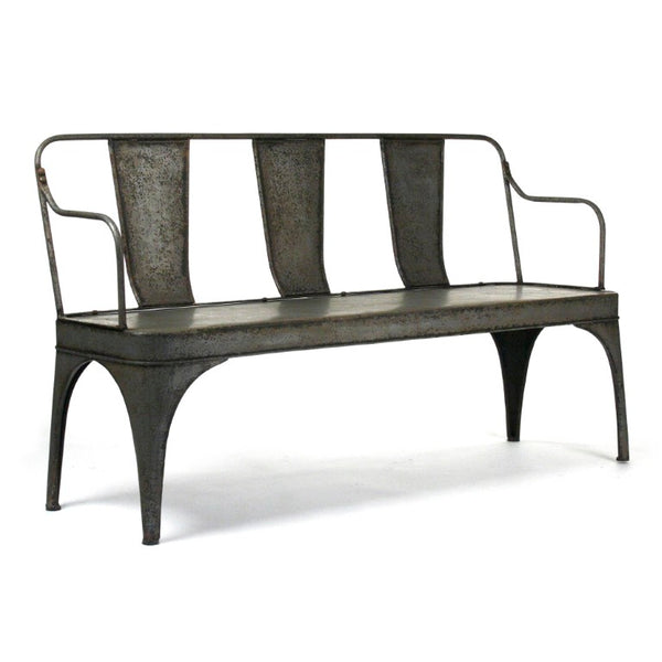 Zentique Adrienne Industrial Iron Chair with Weather-Resistant Finish, Ergonomic Seat, Durable Support PC037