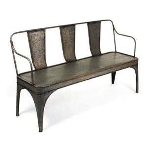 Zentique Adrienne Industrial Iron Chair with Weather-Resistant Finish, Ergonomic Seat, Durable Support PC037