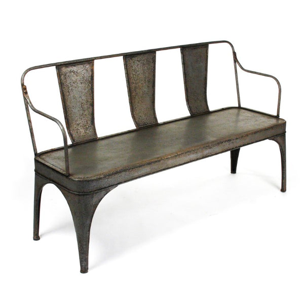 Zentique Adrienne Industrial Iron Chair with Weather-Resistant Finish, Ergonomic Seat, Durable Support PC037