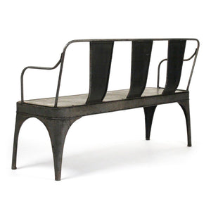 Zentique Adrienne Industrial Iron Chair with Weather-Resistant Finish, Ergonomic Seat, Durable Support PC037