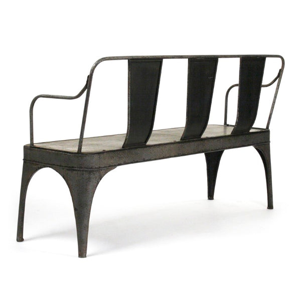 Zentique Adrienne Industrial Iron Chair with Weather-Resistant Finish, Ergonomic Seat, Durable Support PC037