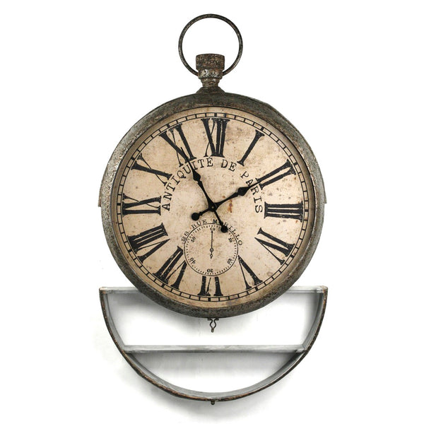 Iron Clock Rustic Zinc PC038 Zentique