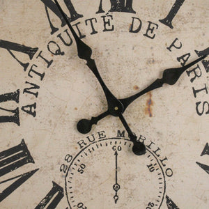 Zentique Iron Industrial Wall Clock with Matte Textured Finish, Minimalist Face and Durable Solid Iron Craftsmanship W33 x H45 x D7.5 PC038